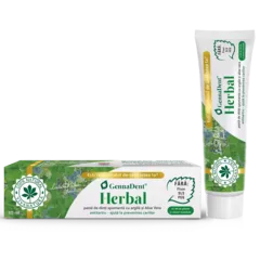 GennaDent Herbal - 100%-ban természetes habzó fogkrém agyaggal és Aloe Verával, 80 ml - Leonard Radutz formula